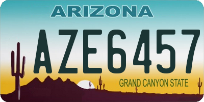 AZ license plate AZE6457