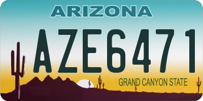 AZ license plate AZE6471