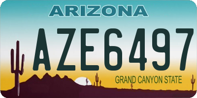 AZ license plate AZE6497