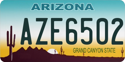 AZ license plate AZE6502