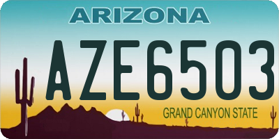 AZ license plate AZE6503