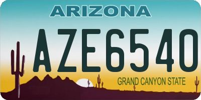 AZ license plate AZE6540