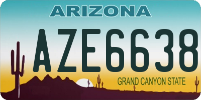 AZ license plate AZE6638