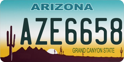 AZ license plate AZE6658