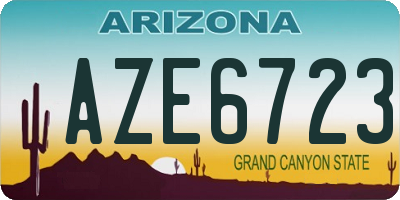 AZ license plate AZE6723
