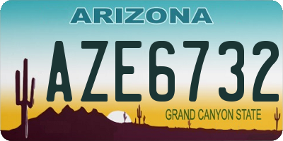 AZ license plate AZE6732