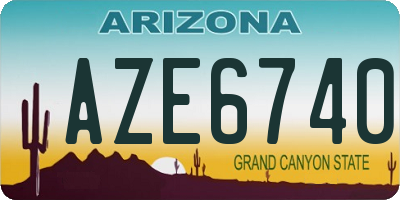 AZ license plate AZE6740