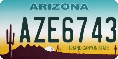 AZ license plate AZE6743
