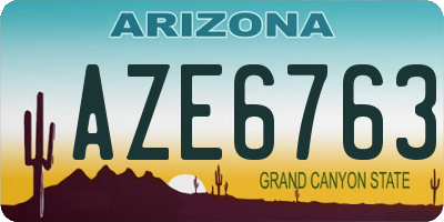AZ license plate AZE6763