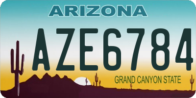 AZ license plate AZE6784