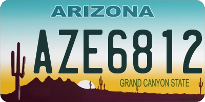 AZ license plate AZE6812