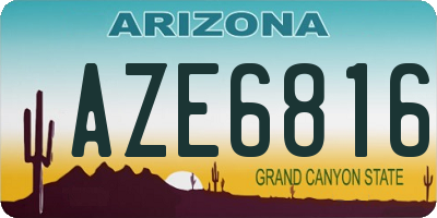 AZ license plate AZE6816