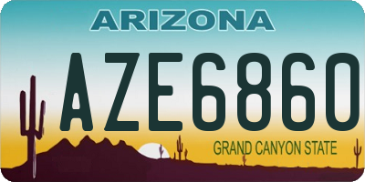 AZ license plate AZE6860