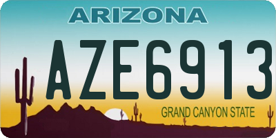 AZ license plate AZE6913