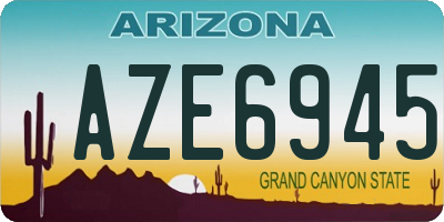 AZ license plate AZE6945