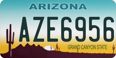AZ license plate AZE6956
