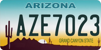 AZ license plate AZE7023
