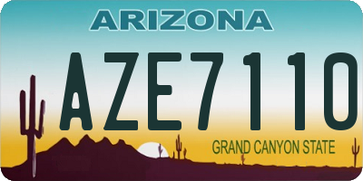 AZ license plate AZE7110