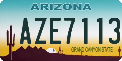 AZ license plate AZE7113