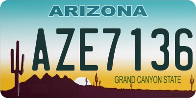 AZ license plate AZE7136