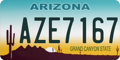 AZ license plate AZE7167