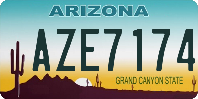 AZ license plate AZE7174