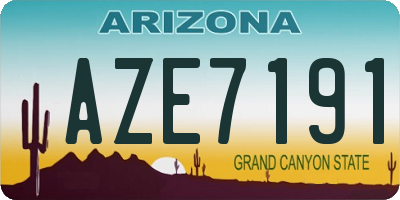 AZ license plate AZE7191