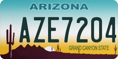 AZ license plate AZE7204