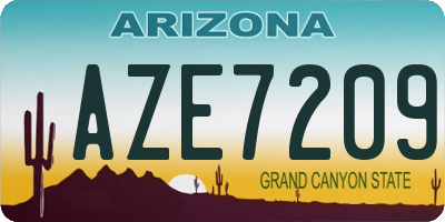 AZ license plate AZE7209