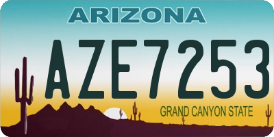 AZ license plate AZE7253