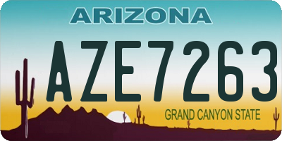 AZ license plate AZE7263