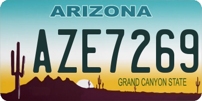 AZ license plate AZE7269