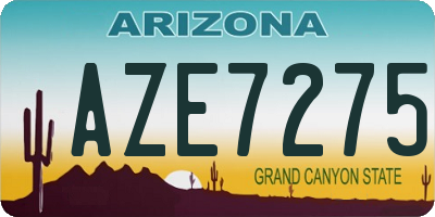 AZ license plate AZE7275