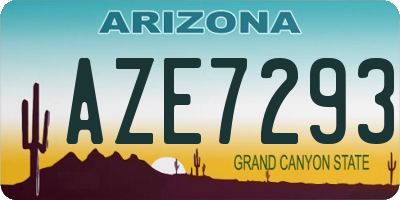 AZ license plate AZE7293