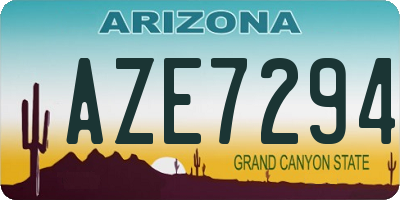 AZ license plate AZE7294