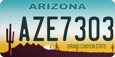 AZ license plate AZE7303
