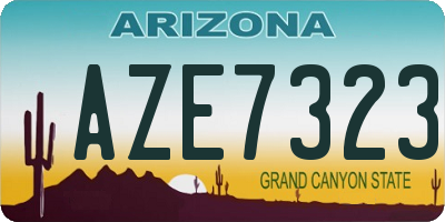 AZ license plate AZE7323