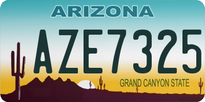 AZ license plate AZE7325