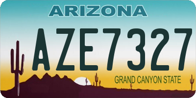 AZ license plate AZE7327