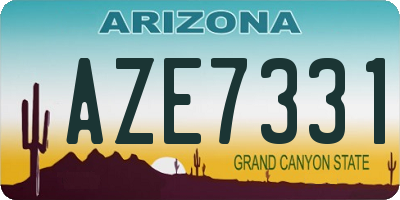 AZ license plate AZE7331