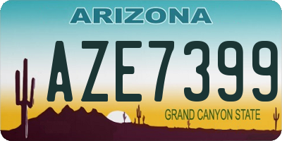 AZ license plate AZE7399
