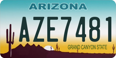 AZ license plate AZE7481