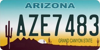 AZ license plate AZE7483
