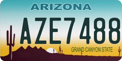 AZ license plate AZE7488