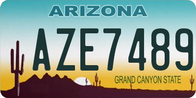 AZ license plate AZE7489