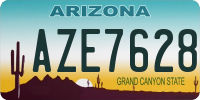 AZ license plate AZE7628