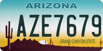AZ license plate AZE7679