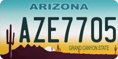 AZ license plate AZE7705