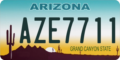 AZ license plate AZE7711