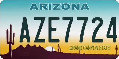 AZ license plate AZE7724